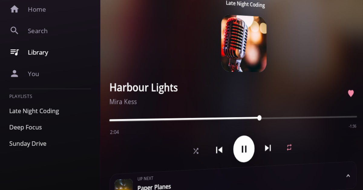 Music player UI
