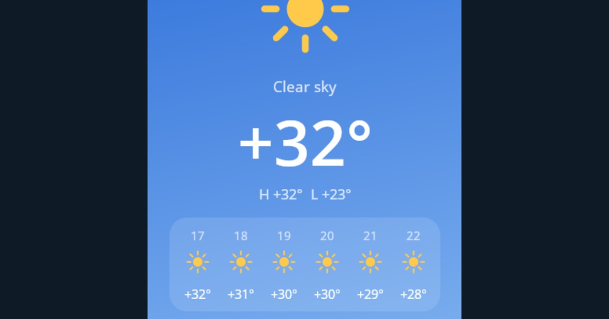 Real weather for ?city=… — web-oriented snippet